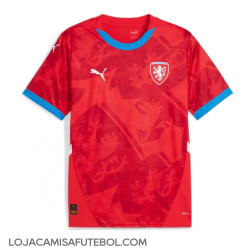 Camisa de Futebol República Checa Equipamento Principal Europeu 2024 Manga Curta